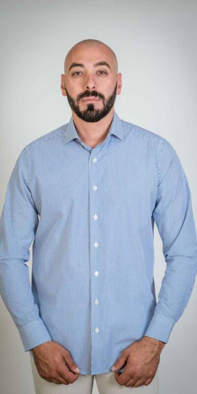 CAMICIA CLASSICA POPELINE RIGATINO