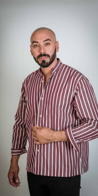 CAMICIA RIGA BORDEAUX