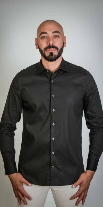 CLASSIC POPELINE STRETCH BLACK