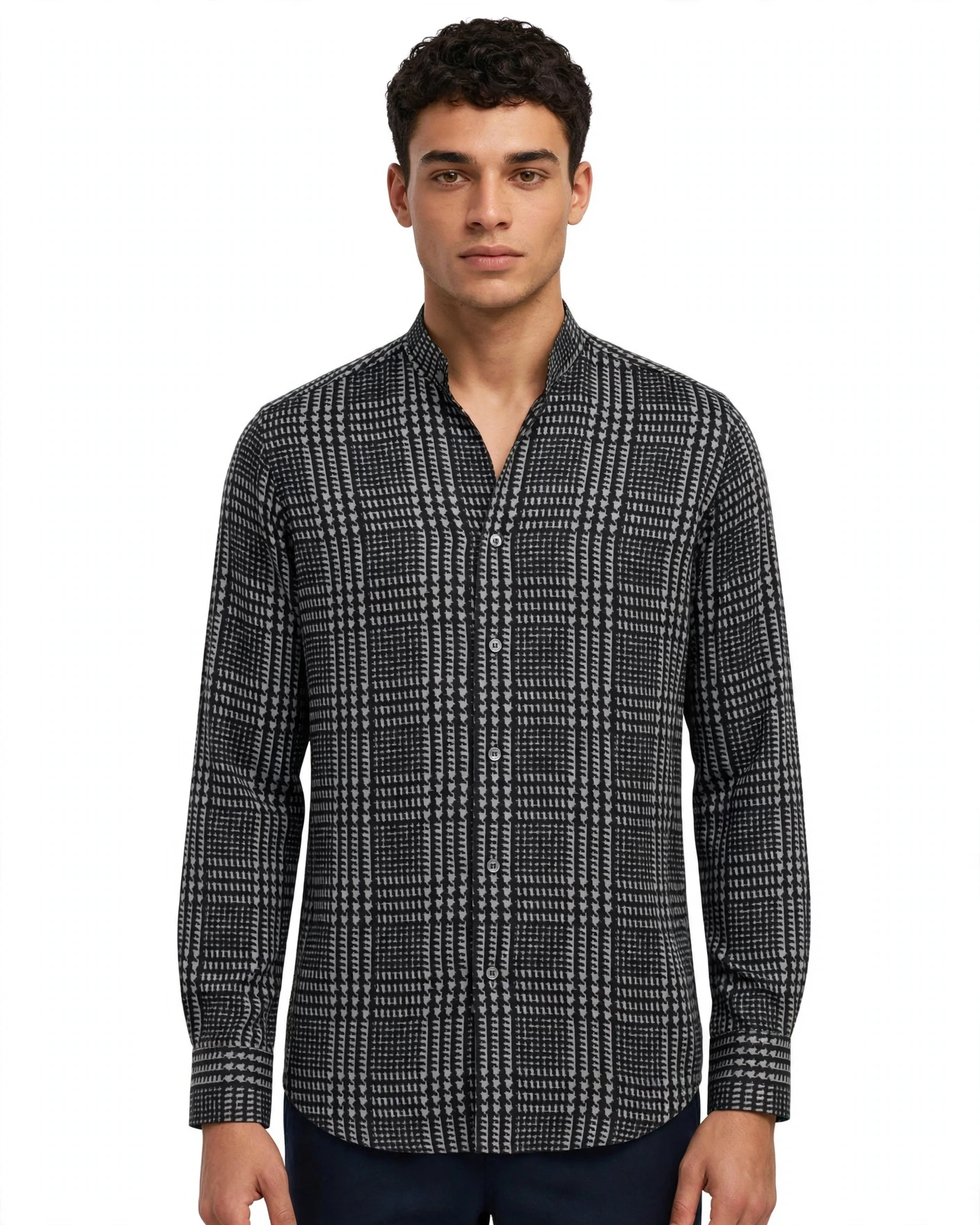 CAMICIA SCOLLATA A QUADRI